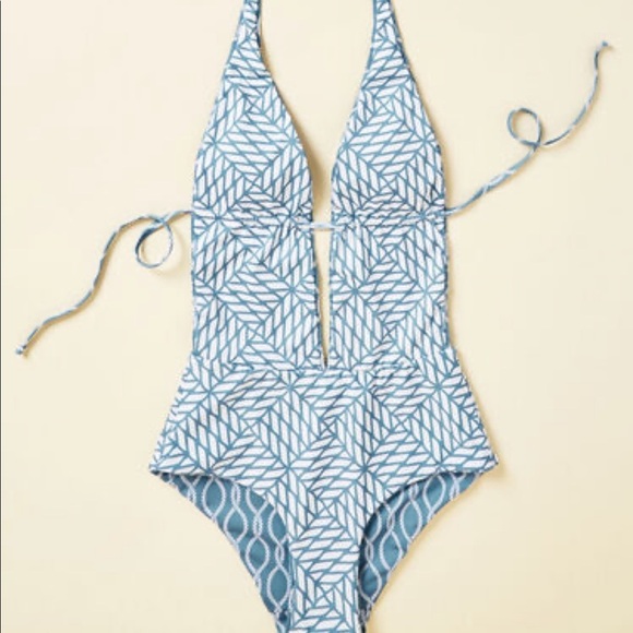 MODCLOTH Seaside Reversible One-Piece Swimsuit 2x - Picture 4 of 7